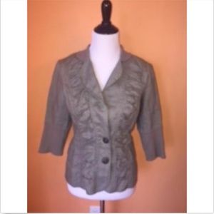 XCVI Grey 100% Ruffle Detail Jacket SZ XL Juniors